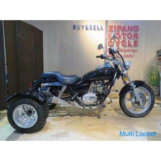 MOTOR CYCLE ZHM-3L Chinese Trike Motorcycle 110cc 50km Magna Style Black Parts Picking Parts