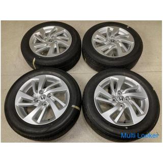 Grooved Honda Fit Genuine ENKEI 15 inch 6J +50 PCD 100 4H BRIDGESTONE ECOPIA EX20C 185 / 60R15 4 pcs