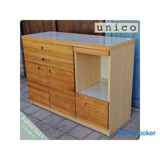 It is a kitchen counter of the HUTTE series from the popular unico! There is also storage capacity, 