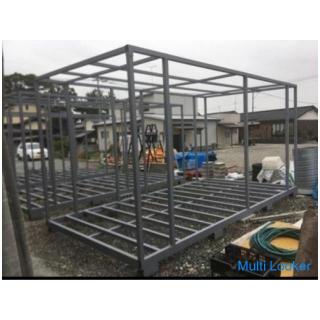 Free use! A custom-made unit house built by a welding ironworks. Shape your ideals.