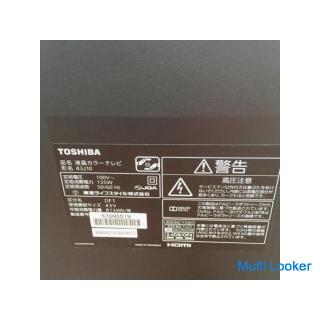 43-inch LCD TV, TOSHIBA, 43J10, 4K compatible, operation confirmed, other manufacturers and sizes av