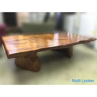 From Sapporo Yakushima, Kagoshima Prefecture Yakusugi Urushi-painted single plate table Seat table 1