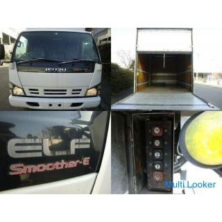 ☆ ISUZU Elf 2t Wide Long Van Power Gate Smoother Handed over after preliminary inspection ☆