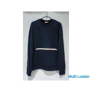 MONCLER F10918G72500 V8130 Sweat Trainer XL Round Neck Black Domestic Genuine ♪