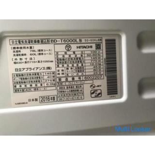 Price cut ⭐︎ 2016 HITACHI 10 / 6kg drum type washing machine BD-T6000L