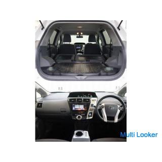 Toyota Prius α 1.8S Motorcycle Selection Pearl! !! The lowest price in the company loan industry! !!