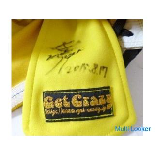 Autographed ★ Genuine New Japan Pro-Wrestling Mask Captain New Japan Yellow Captain New Japan Hideo 
