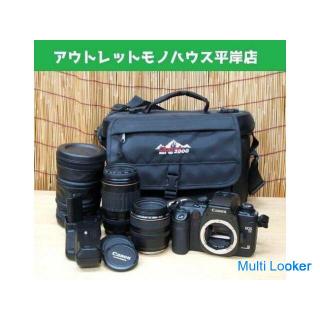 ★ Canon Body + 2 Lenses Other Set EOS55 Ultrasonic 28-105mm 100-300mm AF SLR Film Camera