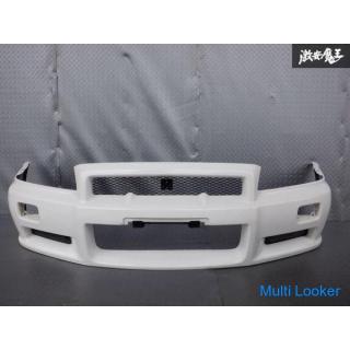Super rare! !! Nissan Genuine BNR34 Skyline GT-R Front Bumper with Grill Net 62022-AA440 Color QM1 W
