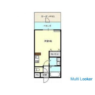 Private garden terrace, spacious 30㎡ ★ Air conditioner, new washbasin ★ Rare property ☆ [5-minute wa