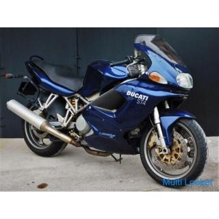 DUCATI ST4 Blue Blue Engine one-shot start ♪ Good idling & shift Mileage 42.875 km