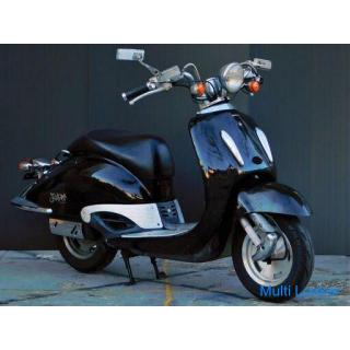 Moped HONDA Joker 50 AF42 Engine good idling stable Black Petit Wild one ♪ Mileage display 24.669 km