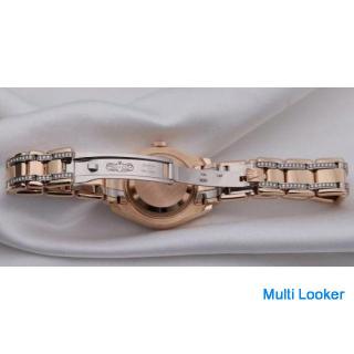 Rolex Pearlmaster | REF. 80285 | Diamond 6, Bezel & Bracelet | Mother of Pearl Dial | 18k Rose G