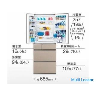 Panasonic 501L 6-door refrigerator NR-F506XPV-N Made in 2020