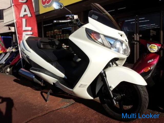 NO.3053　スカイウェーブ２５０　ＣＪ４３Ａ　ＦＩ車　シガーソケット電源　ホワイト ☆彡 スズキ スカイウェーブ250 CJ43A FI車 シガーソケット電源