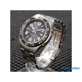 カシオ オーバーランド OVW-110 ソーラー電波 メンズ 3針 デイト 腕時計