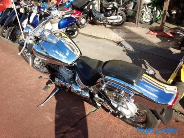 ヤマハ ドラッグスター400 2 in 1マフラー メッキ Kawaguchi