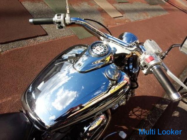 ヤマハ ドラッグスター400 2 in 1マフラー メッキ Kawaguchi