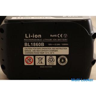 マキタ 18V 充電バッテリー 3個 BL1860b 6.0Ah 互換バッテリー LED残量表示 互換充電器 DC18RCT バッテリー対応 14.4V 18.0V BL1430 BL1830