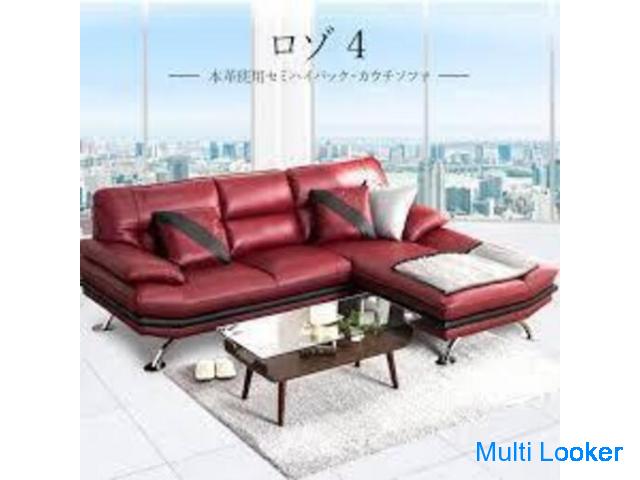 北大前! 札幌 引取 【美品!!】ニトリ カウチソファ ロゾ4 本革 L字型 3