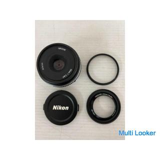 【Nikon】 ニコン 交換 レンズ フイルム カメラ NIKKOR 45mm 1:28.P HN-35フード フィルター 3点