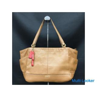 COACH Parker Leather Carry All PRK LTH CARRIE Tote Bag