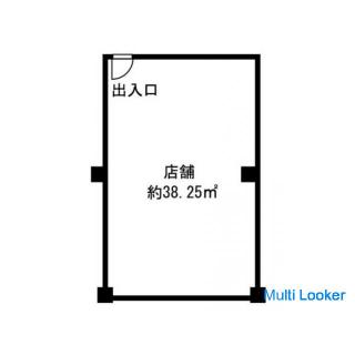 ★貸店舗・事務所★JR阪和線「鳳」駅7分 角地路面店 シャッター付き 自転車置き場 有
