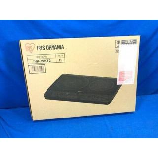 【動作保証60日間あり】未使用 IRISOHYAMA IHK-WKT2 2口 IHコンロ クッキングヒーター