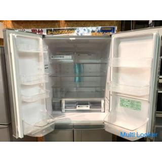 【動作保証60日付】HITACHI 2010年 R-SF52AM 520L 6ドア冷凍冷蔵庫 真空チルド