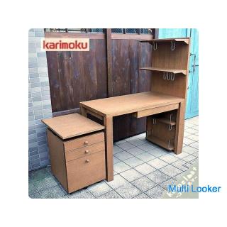 karimoku(カリモク家具)のBuona scelta (ボナシェルタ)デスク;ワゴンです！シンプルなデザインはリビングなどの事務机や学習机にも