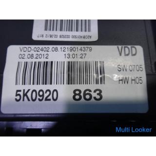 VW ゴルフ ヴァリアント 1KC 系 スピード メーター パネル 44,600Km 品番 5K0920863 [6296]