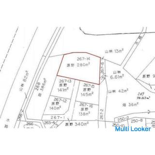 上総湊港に車で6分 よい釣り場が近隣に沢山あります。84.7坪の土地