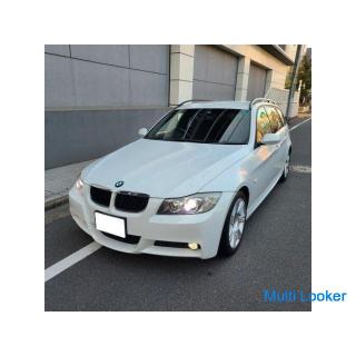 BMW320ツーリングMスポーツ　HDDサイバーナビ＆フルセグＴＶ　ETC　純正エアロ＆専用17ＡＷ　キセノン　禁煙車