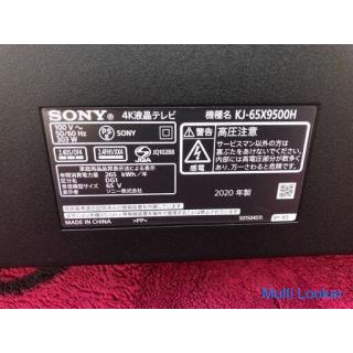 【動作保証あり】SONY BRAVIA 2020年 KJ-65X9500H 65V型 4K 液晶テレビ【管理KRT195】